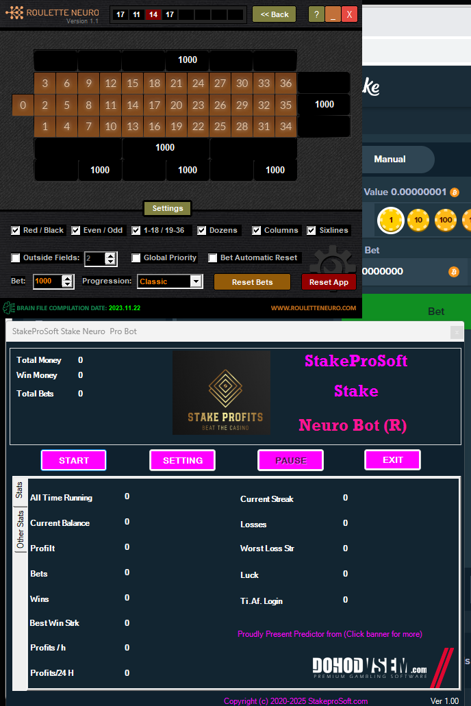 Stake Neural Network Roulette Predictor Bot