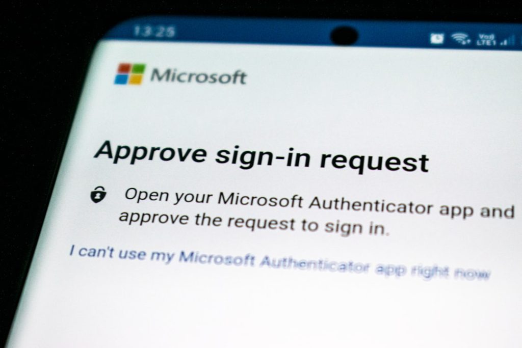 photo-1651235732694-0d057ace2f30jpg - StakeProSoft Smartphone screen showing a two-factor authentication approve sign-in request prompt