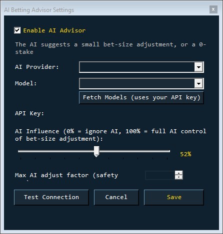stake-diamond-bot-02-ai-settings - StakeProSoft Stake Diamond Bot AI settings window